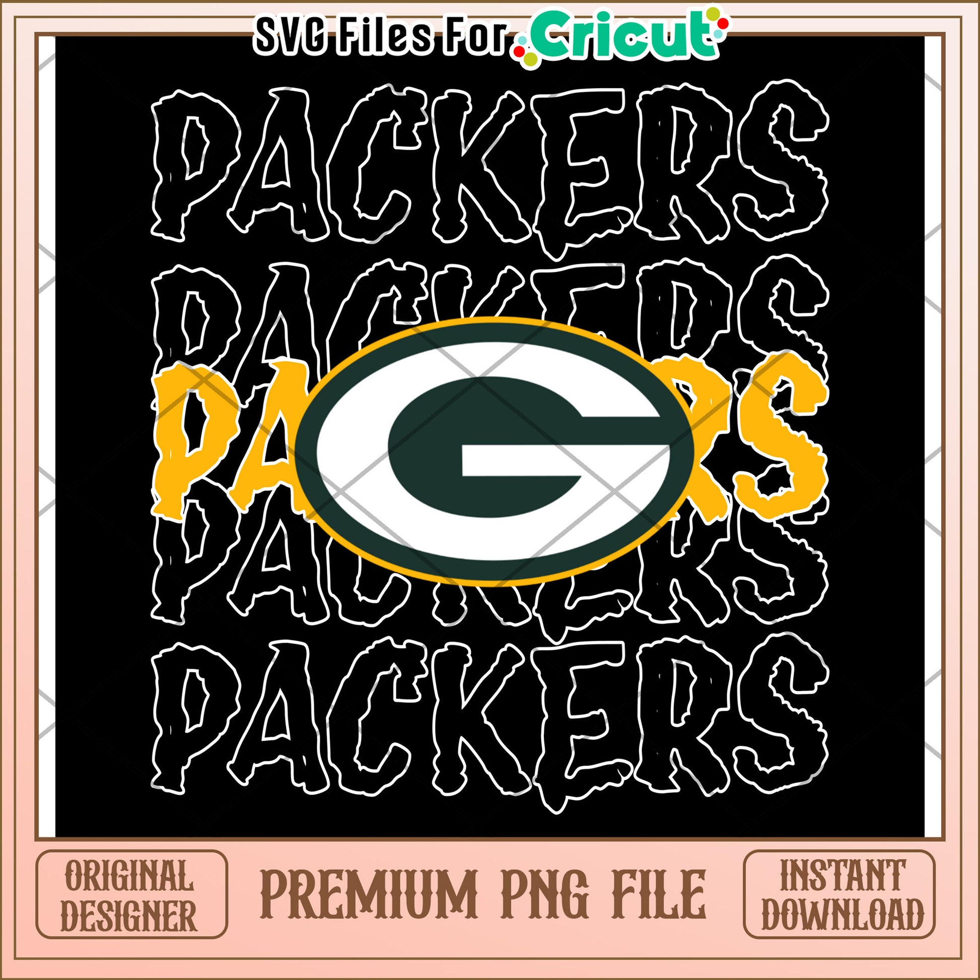 Green Bay Packers PNG Design for Cricut, Instant Download File