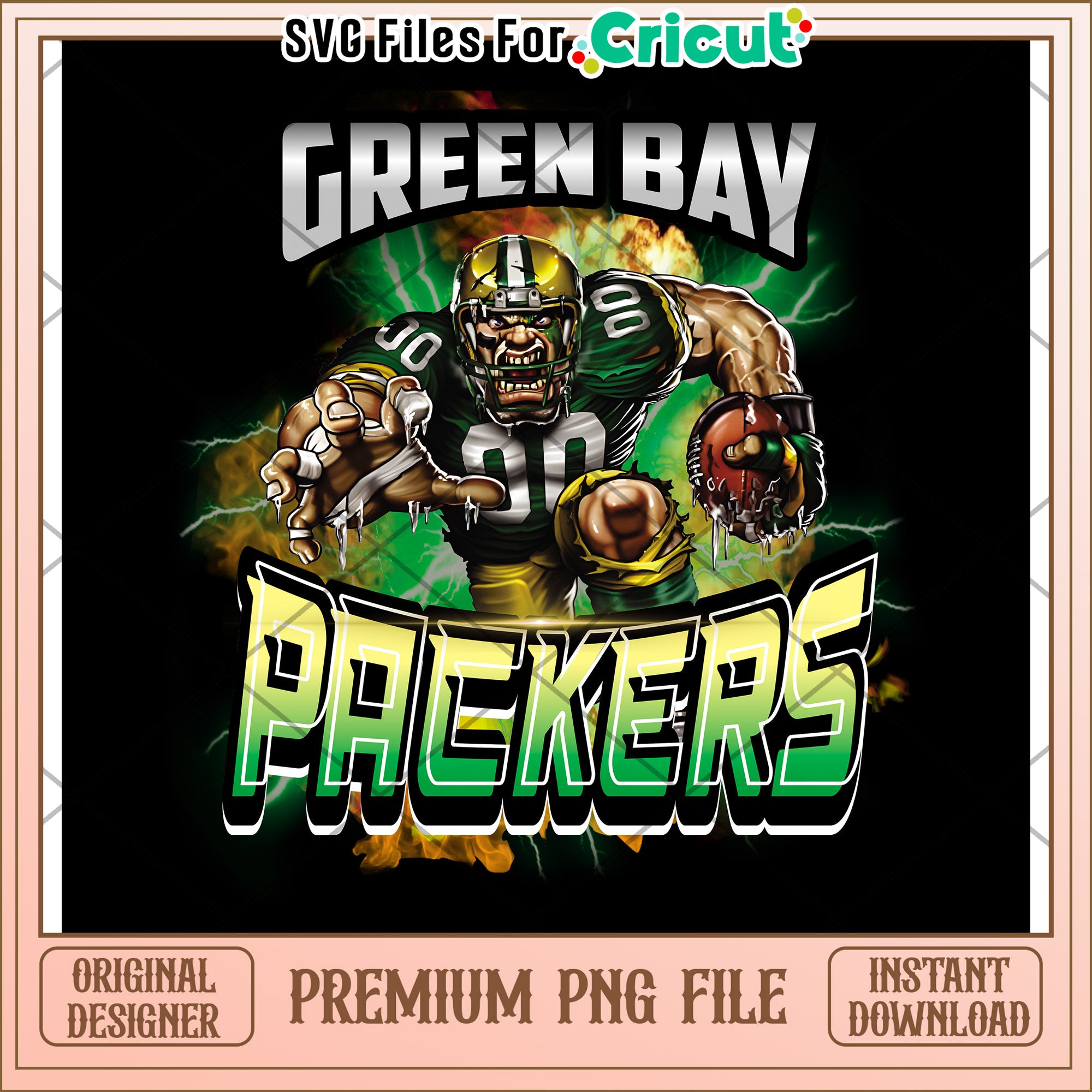 Green Bay Packers PNG File for Cricut, perfect for sports fans and cra ...
