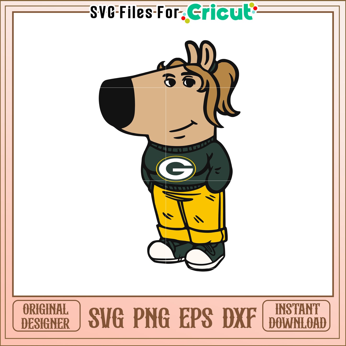 Green Bay Packers SVG Dog Mascot
