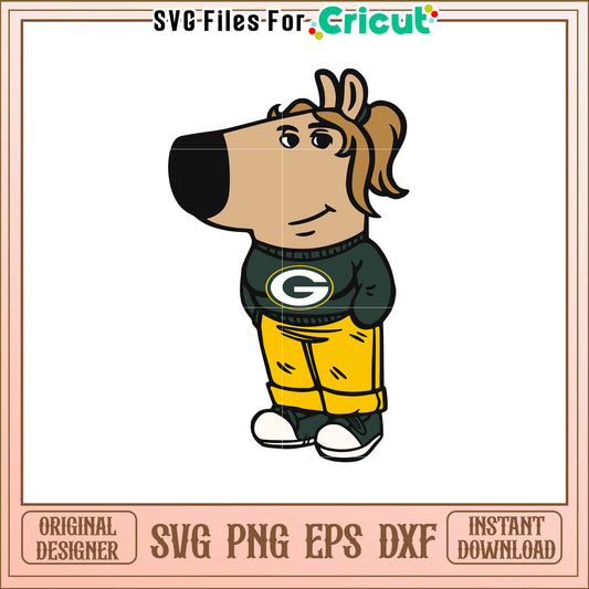 Green Bay Packers SVG Dog Mascot