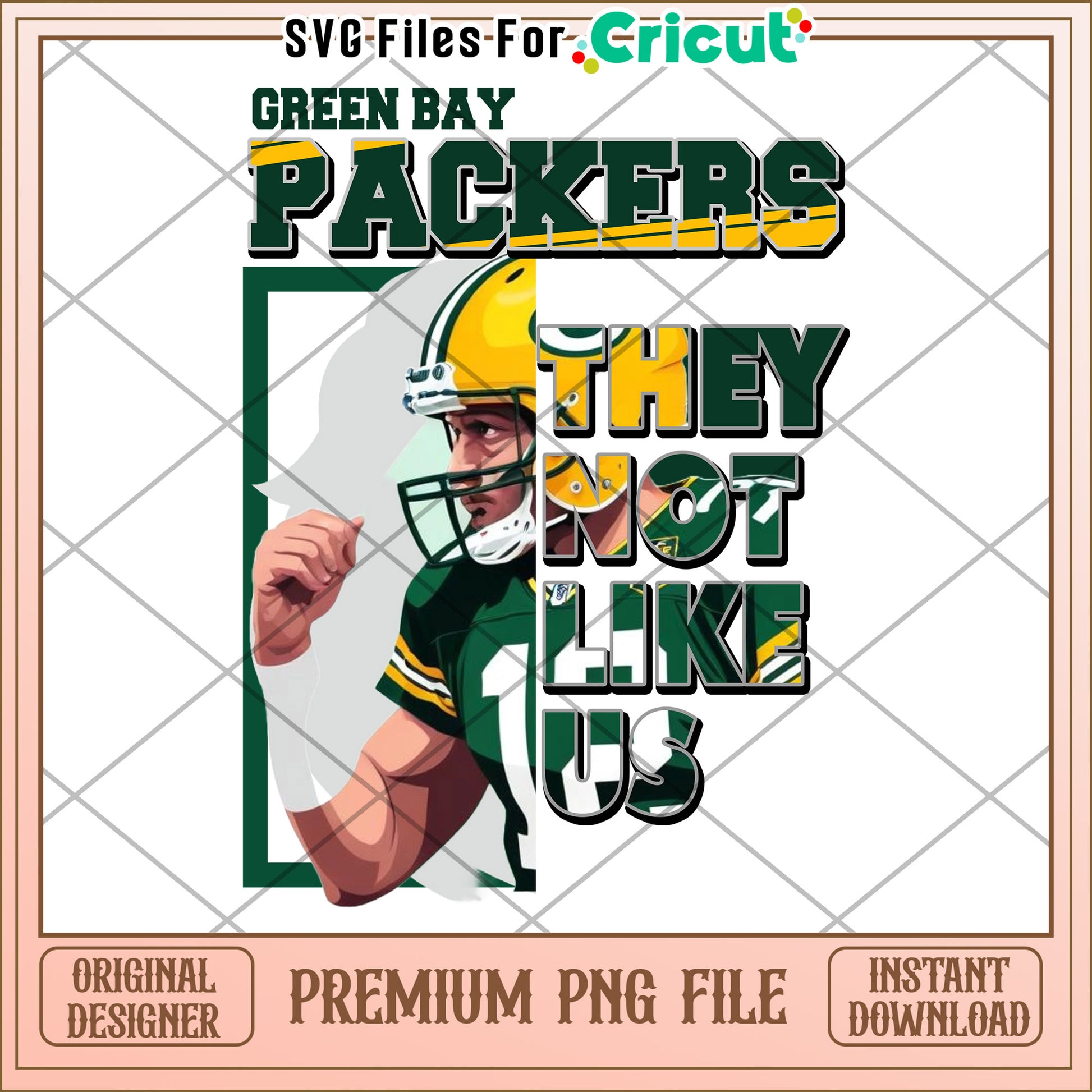 Green Bay Packers design for Cricut, premium PNG file download
