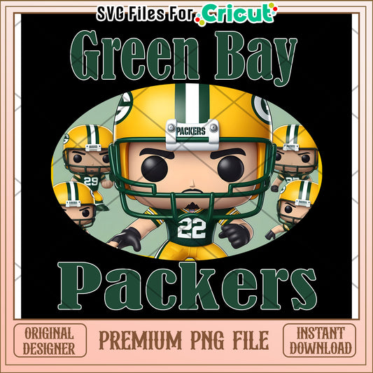 Green Bay Packers digital art, premium PNG for Cricut projects