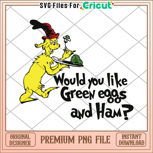 Green Eggs and Ham PNG - Instant Download