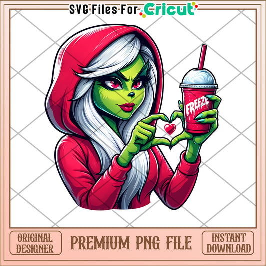 Green Girl Freeze PNG Sublimation
