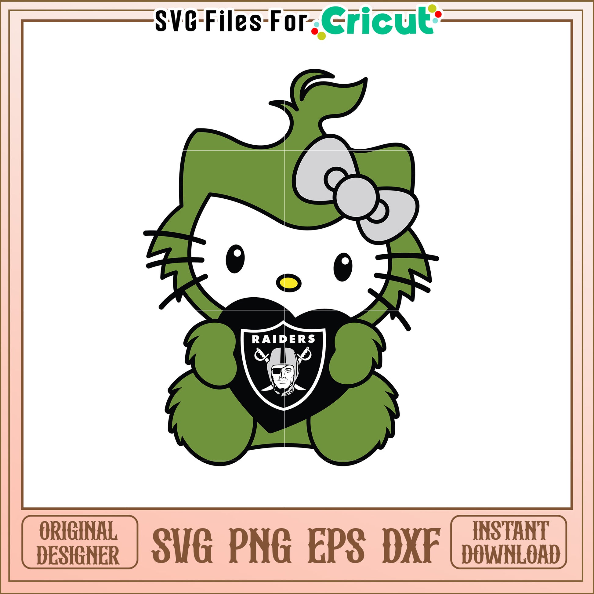 Green Hello Kitty Raiders SVG