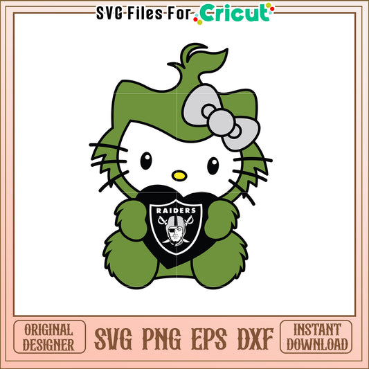 Green Hello Kitty Raiders SVG