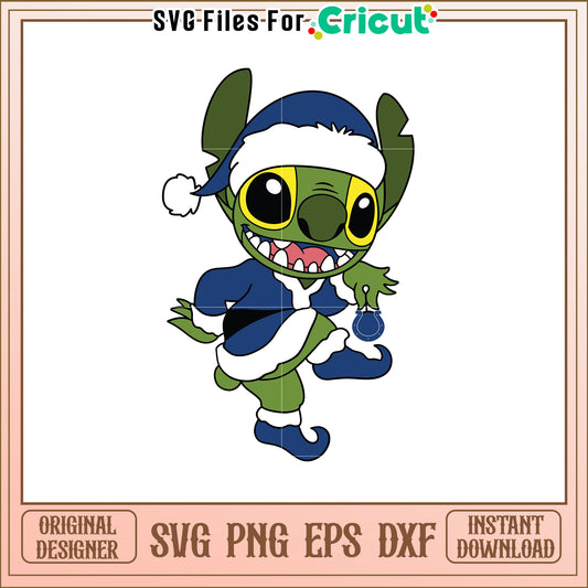 Green Stitch Elf SVG Design Download
