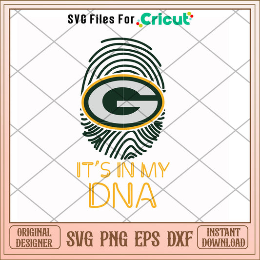 Green Bay Packers it's in my DNA svg, DNA svg, new nfl svg