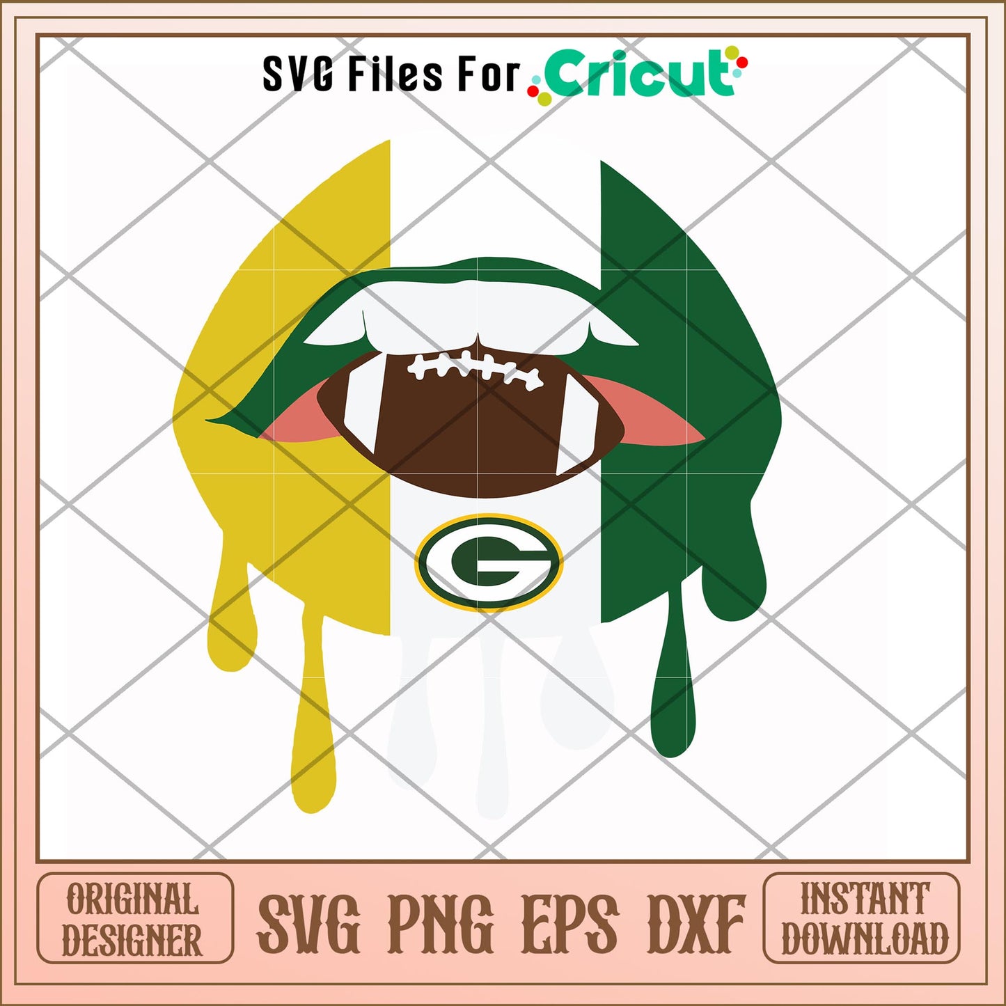 Green Bay Packers lips svg, Packers svg, new nfl svg