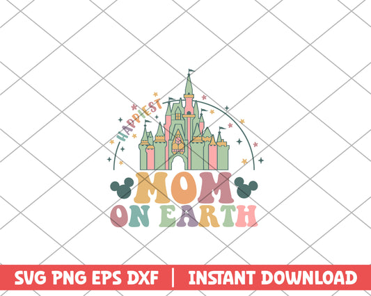 Green castle hapiest mom on earth mothers day svg