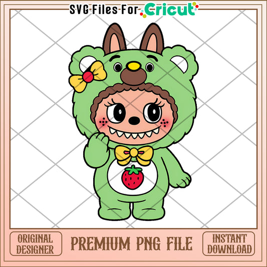 Green labubu bear png, labubu candy png, pop mart labubu dolls​​ png