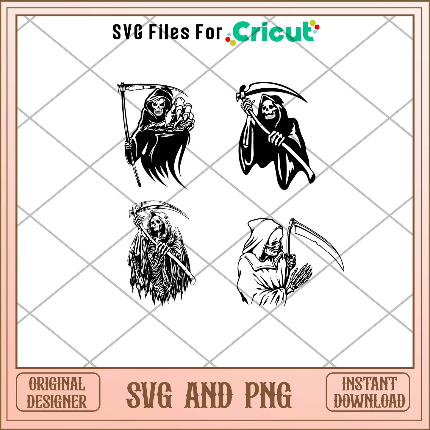 Grim reaper svg bundle, Horro halloween svg - Svgfileforcricut 