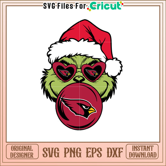 Grinch Arizona Cardinals Christmas SVG
