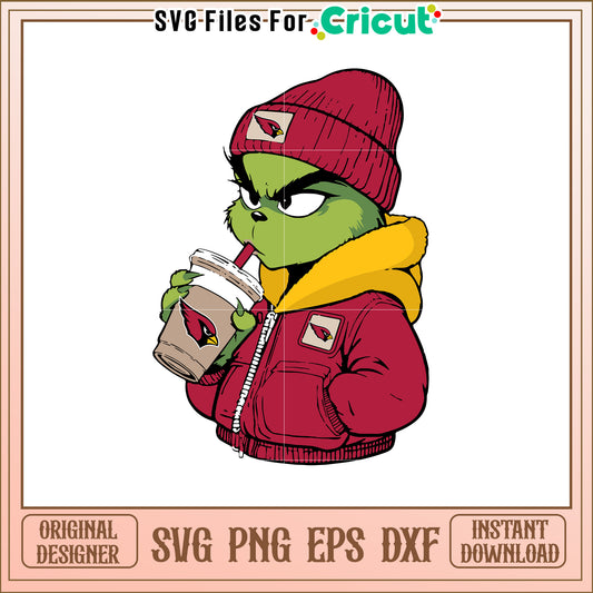 Grinch Arizona Cardinals SVG Design