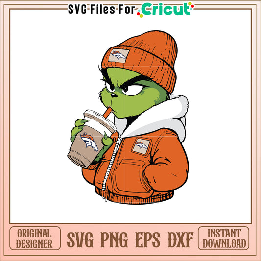 Grinch Broncos SVG Design