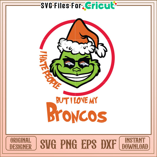 Grinch Broncos SVG Design Download