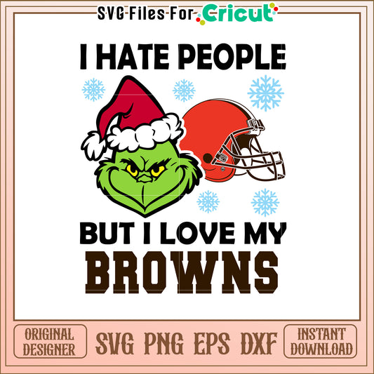 Grinch Browns Football SVG