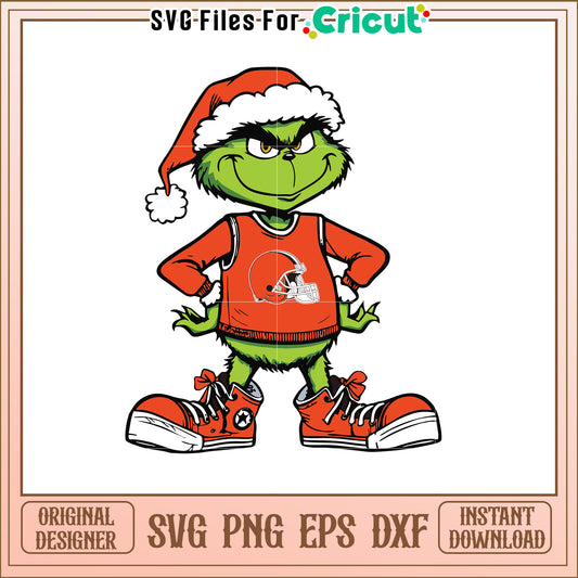 Grinch Browns Football SVG Design