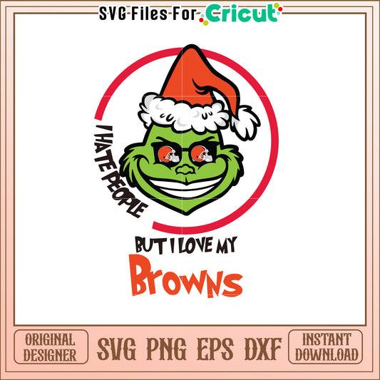Grinch Browns SVG Christmas Design