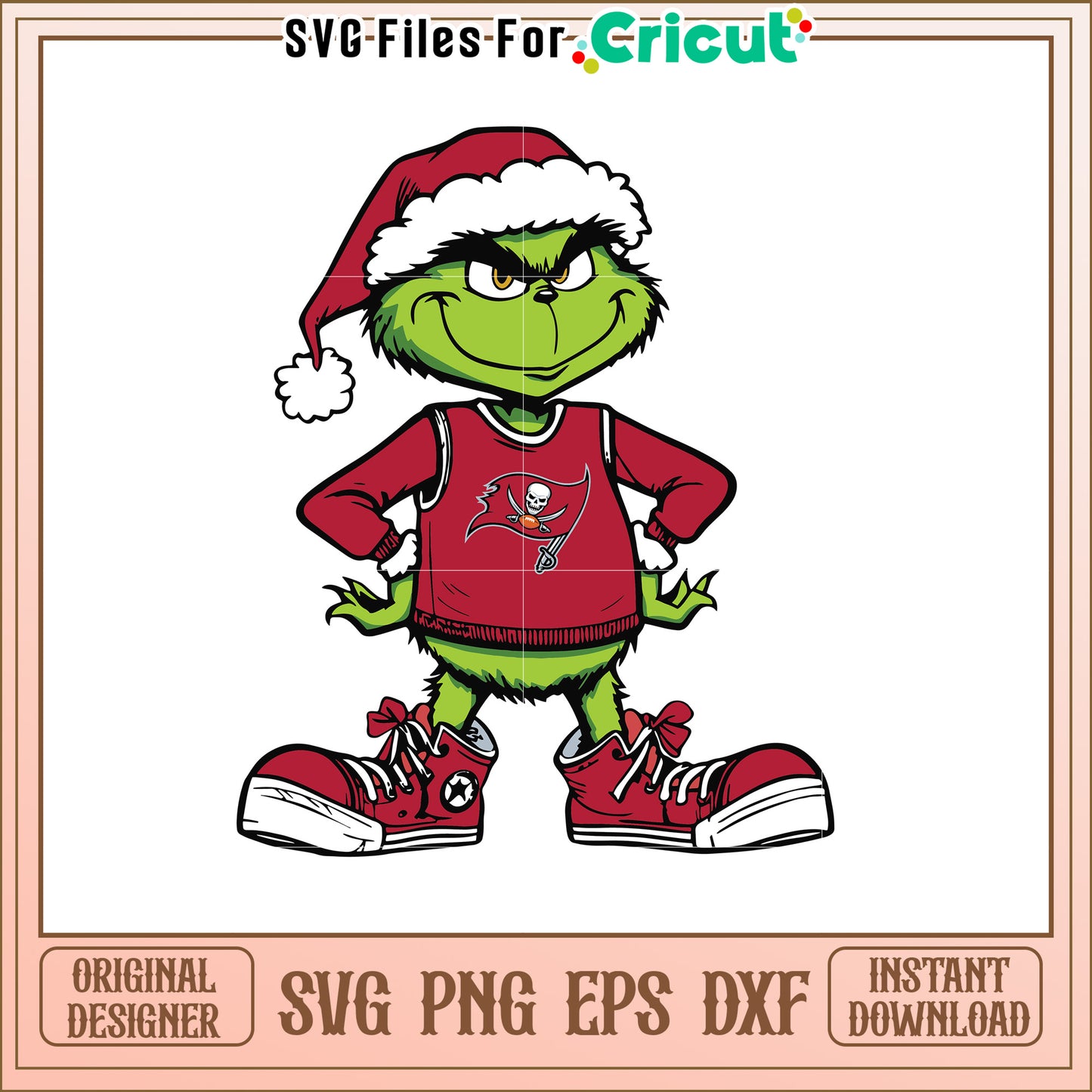 Grinch Buccaneers Christmas SVG