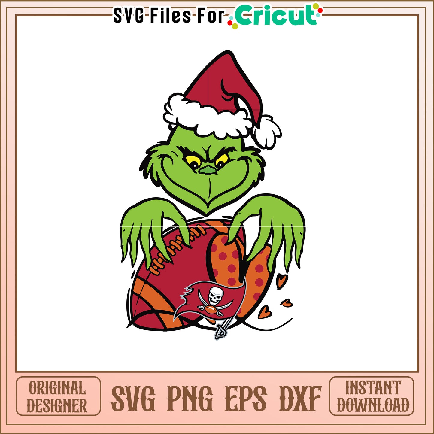 Grinch Buccaneers Christmas SVG Design