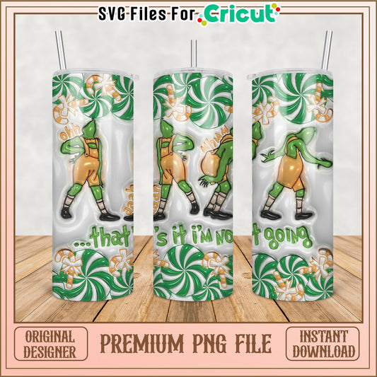Grinch Candy Cane PNG Sublimation