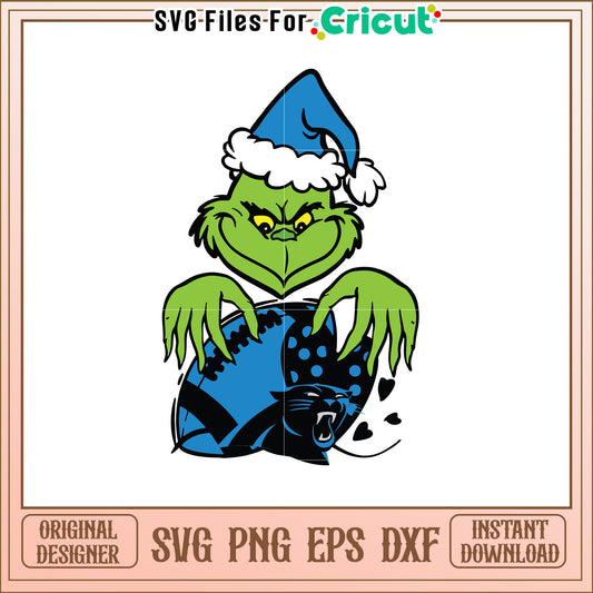 Grinch Carolina Panthers SVG