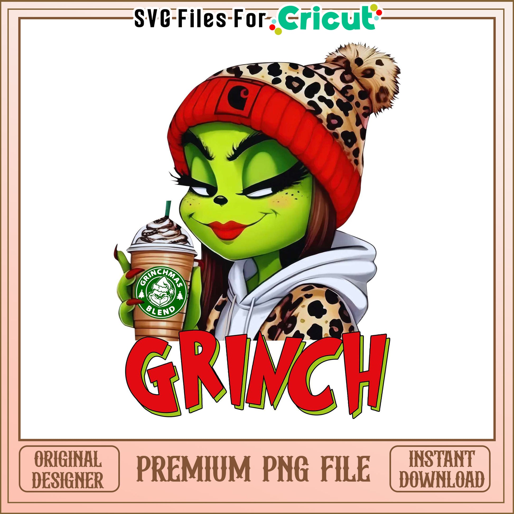 Grinch Character PNG File for Cricut, Fun Holiday Design Download