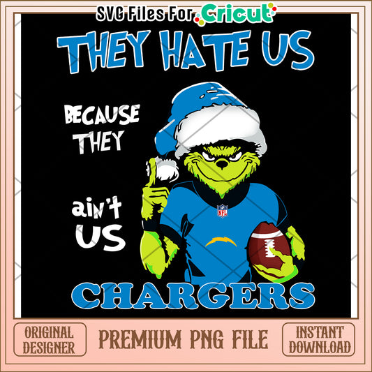 Grinch Charger Design for NFL Fans, Perfect for Cricut Projects
