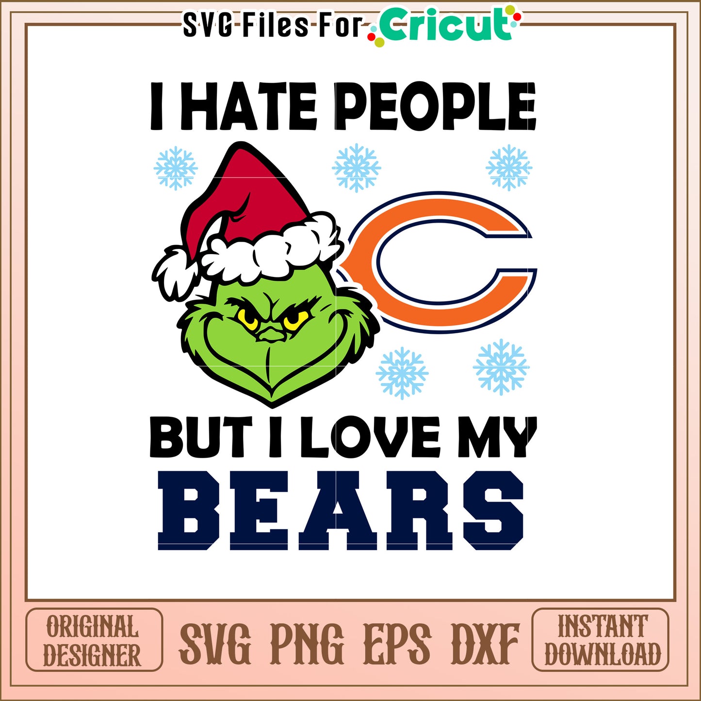 Grinch Chicago Bears SVG
