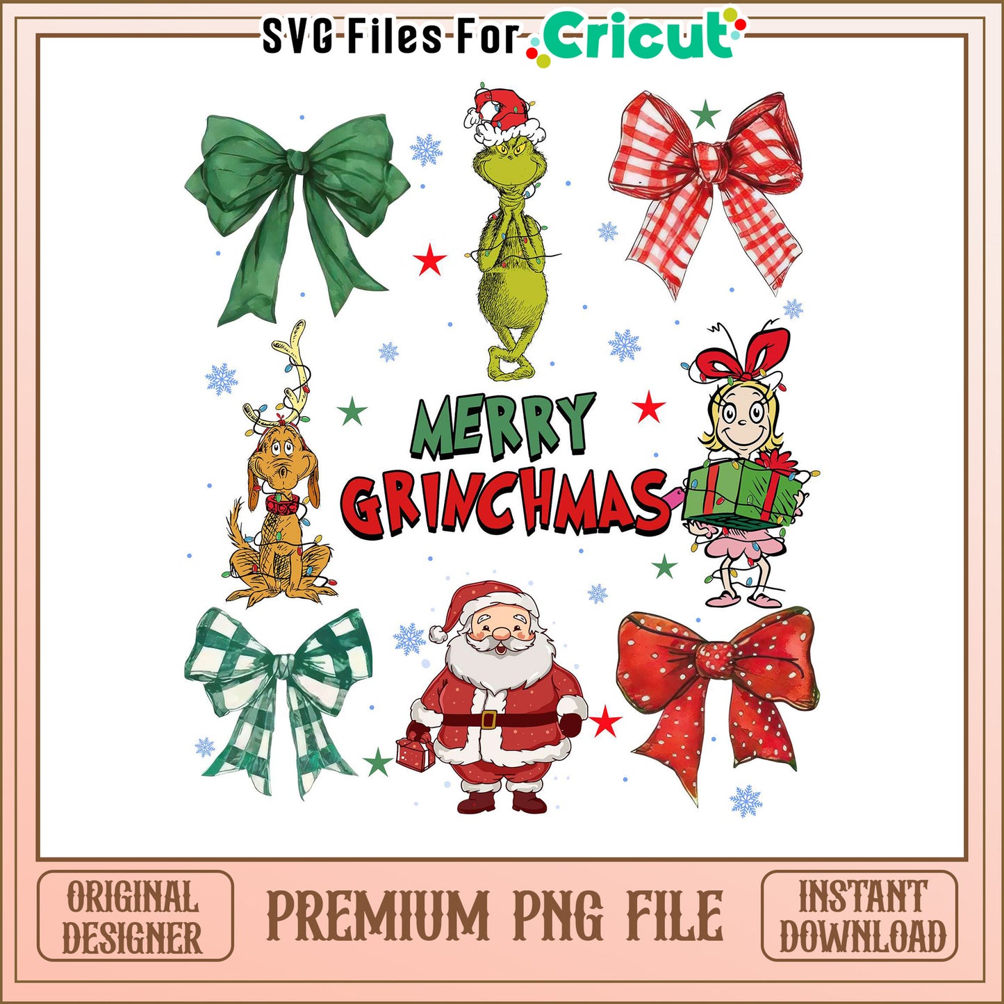 Grinch Christmas Clipart PNG, Fun Holiday Designs for Crafts