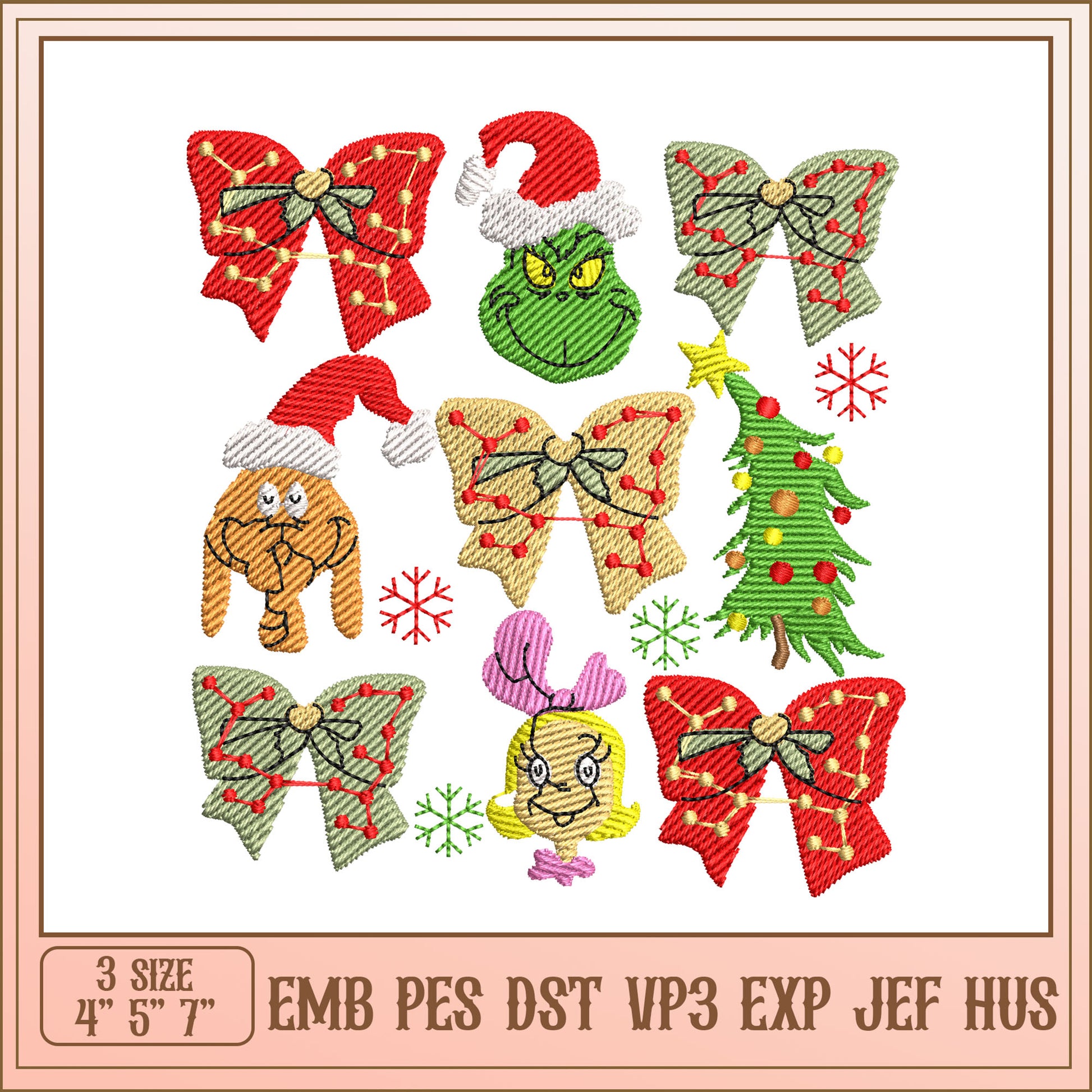 Grinch Christmas Embroidery Designs