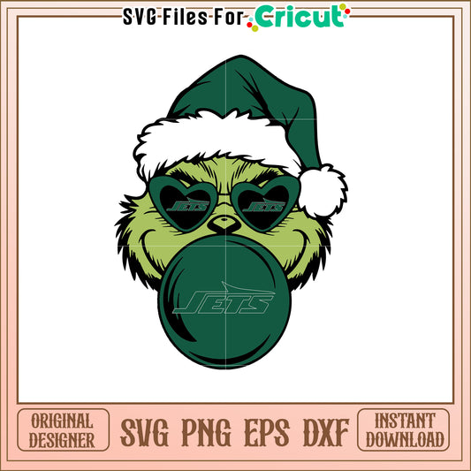 Grinch Christmas Jets SVG Design for Seasonal Fun