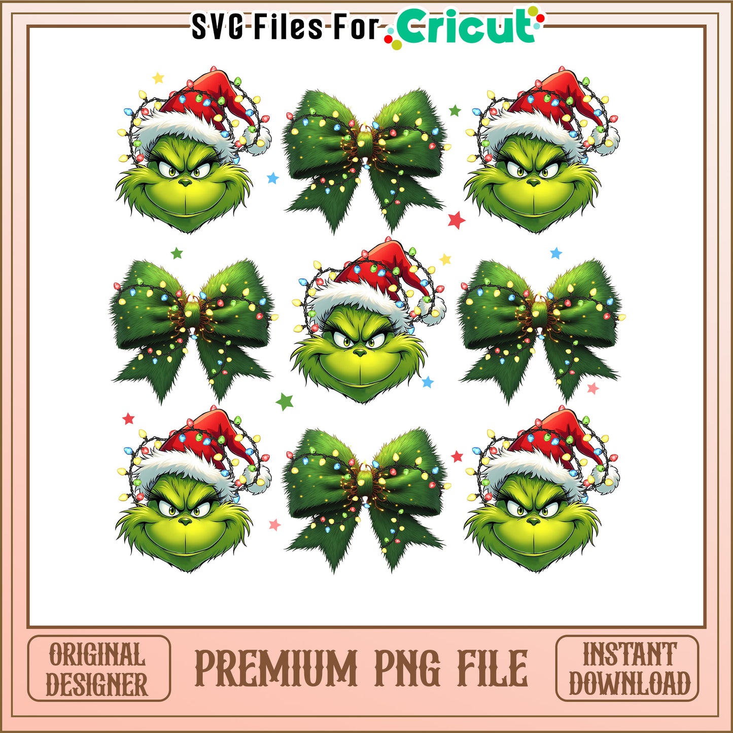 Grinch Christmas PNG Designs, perfect for festive crafts and decor