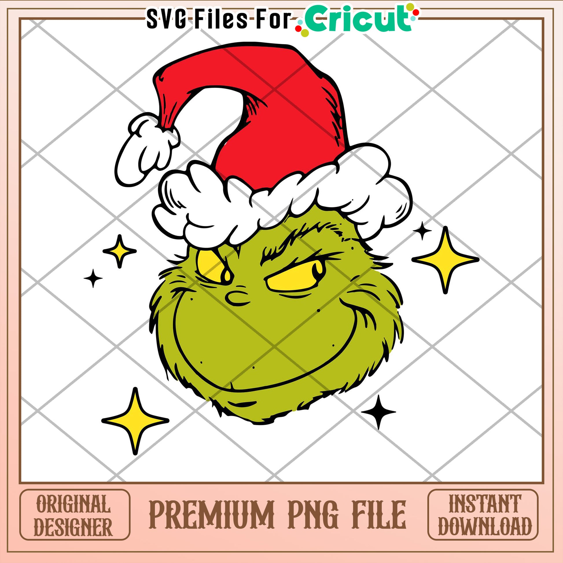 Grinch Christmas PNG Sublimation Design