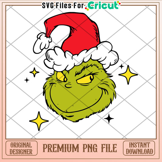 Grinch Christmas PNG Sublimation Design