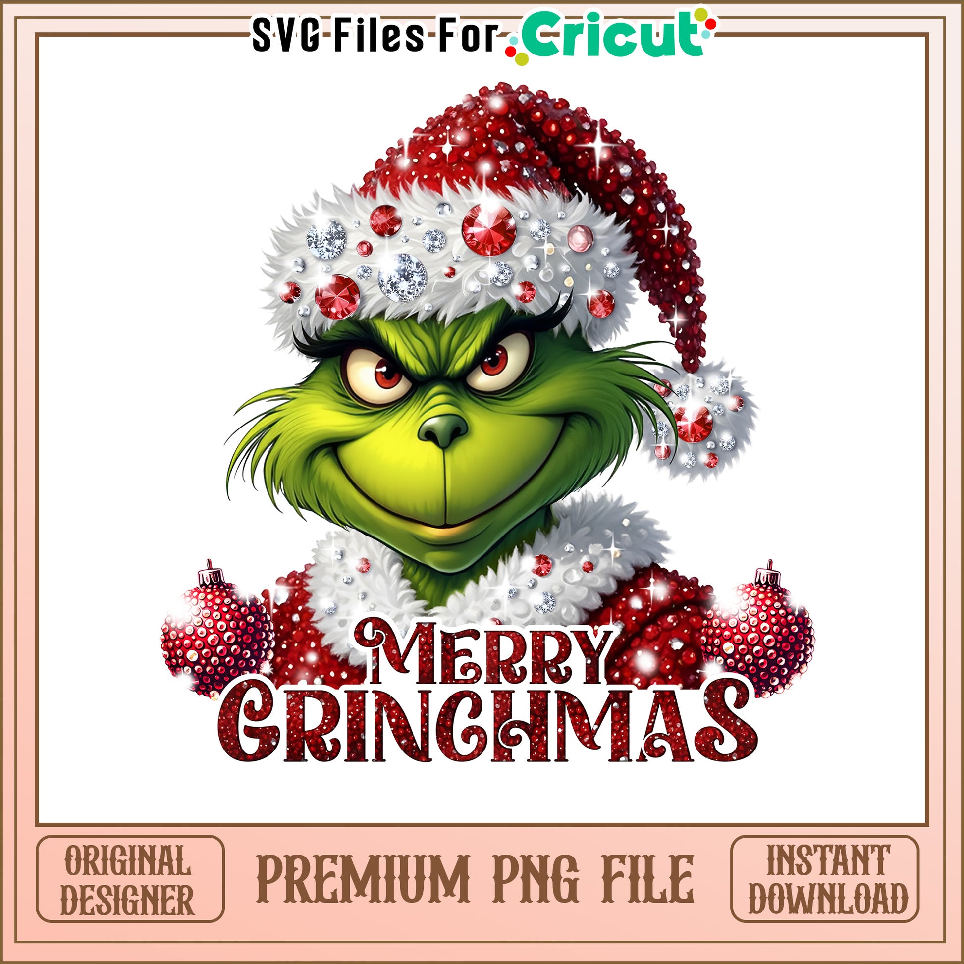 Grinch Christmas PNG, Premium Instant Download