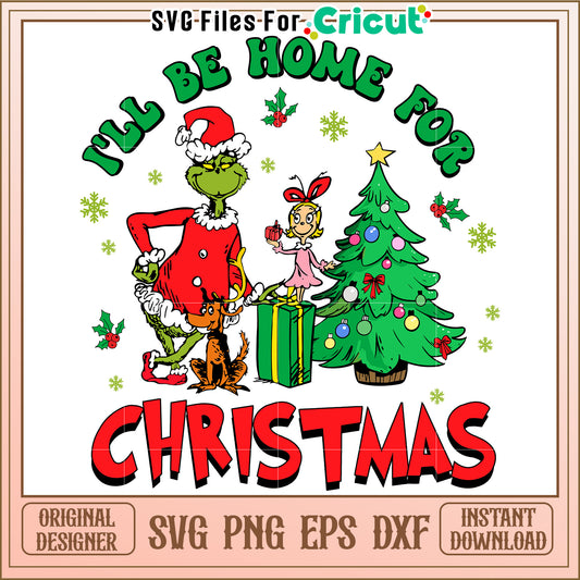 Grinch Christmas SVG Cut File Design