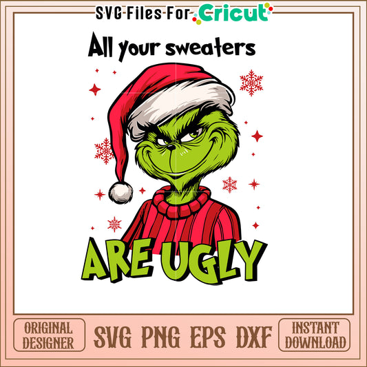 Grinch Christmas SVG Design for Holiday Cheer and Fun