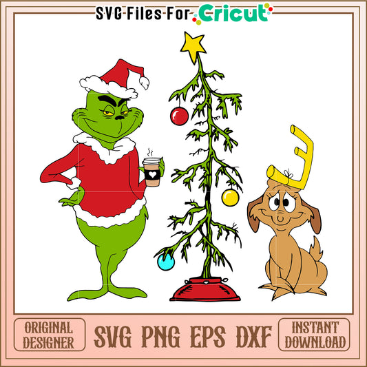 Grinch Christmas SVG PNG EPS DXF