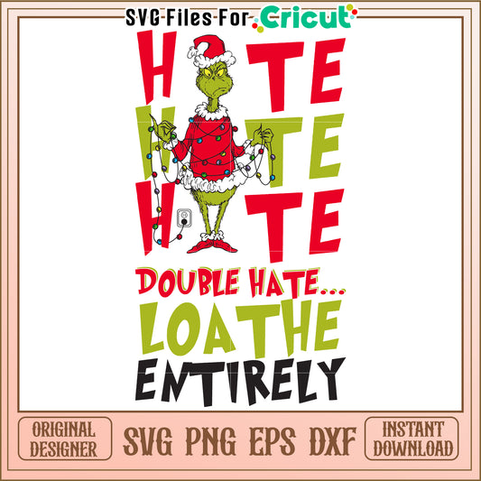 Grinch Christmas SVG, PNG, EPS, DXF