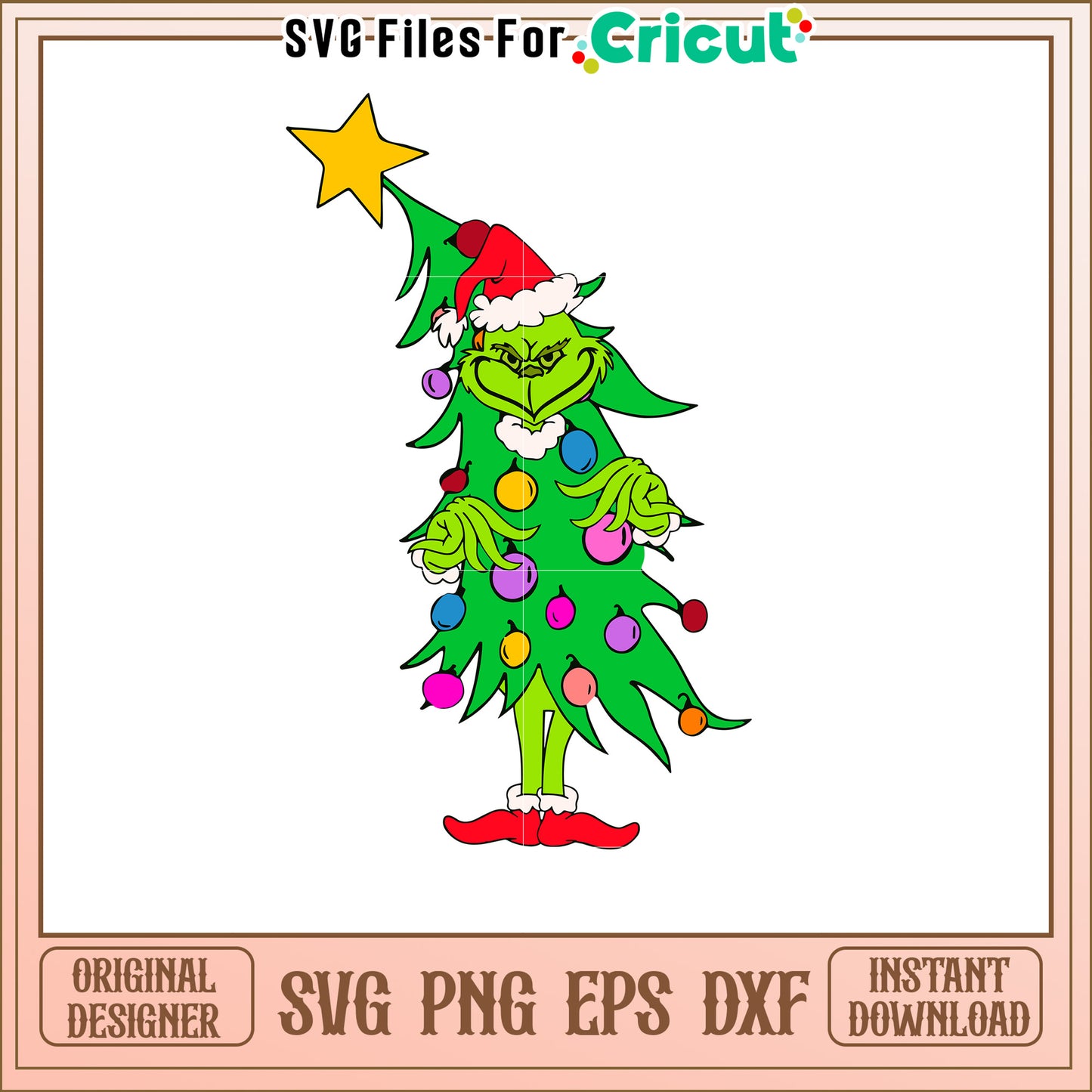 Grinch Christmas Tree SVG Cut File