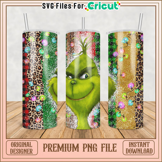 Grinch Christmas Tumbler PNG