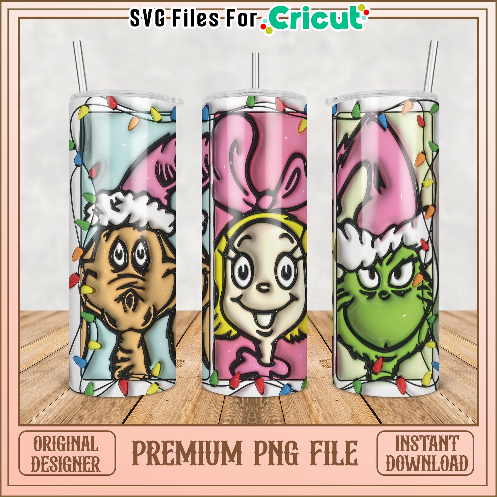 Grinch Christmas Tumblers PNG