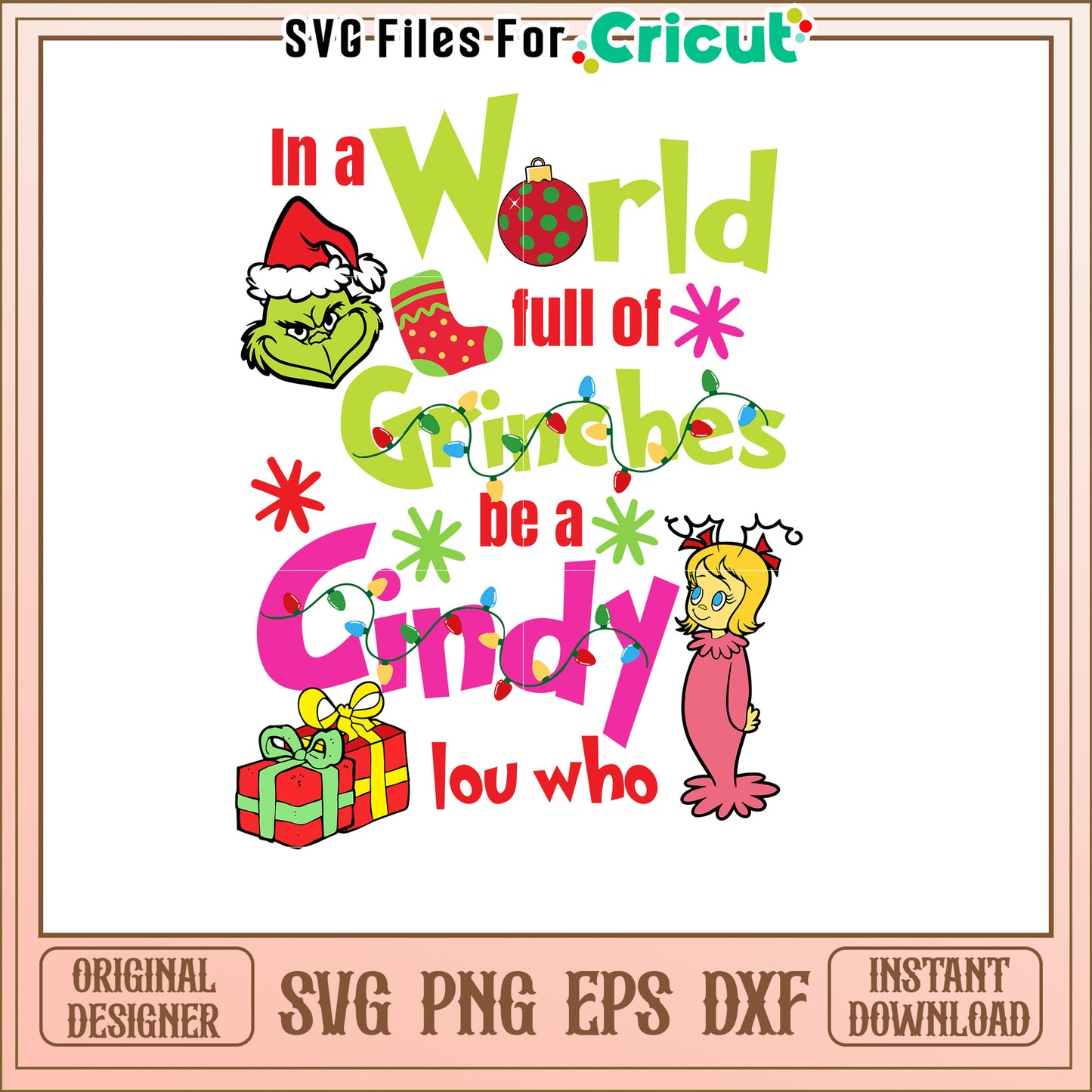 Grinch Cindy Lou Who SVG