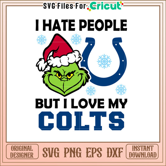 Grinch Colts SVG Design for Holiday Cheer