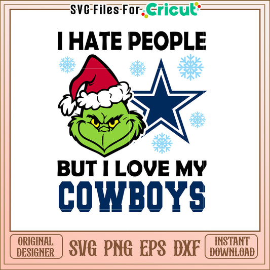 Grinch Cowboys Christmas SVG Design