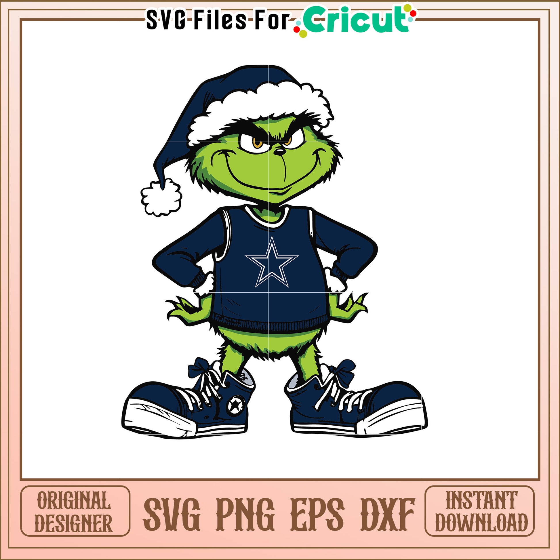 Grinch Dallas Cowboys SVG Design