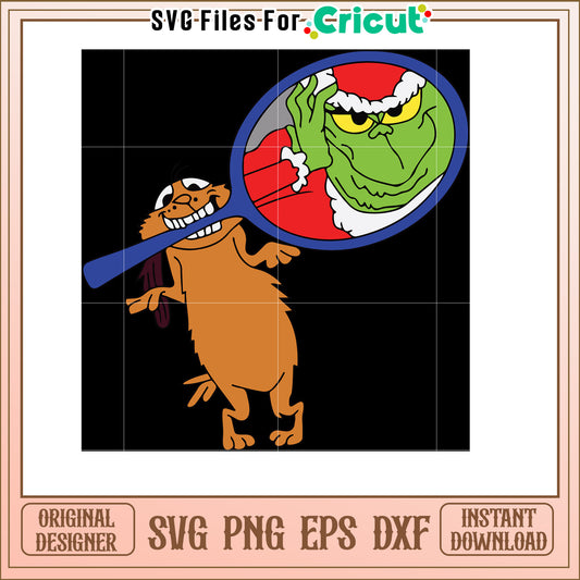 Grinch Dog Christmas SVG