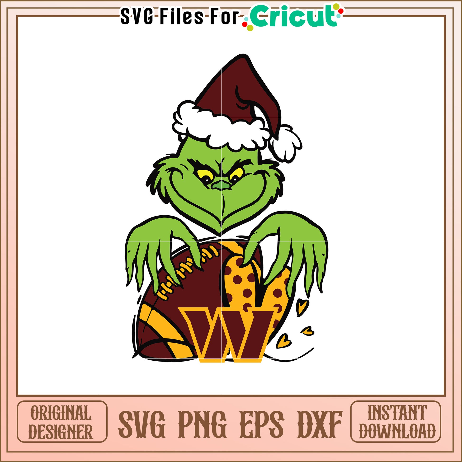 Grinch Football SVG Design